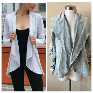 Testimony Los Angeles Victorian French terry open front sweatshirt 26236